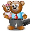 papa bear with baby bear