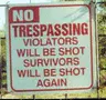 No trespassing