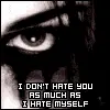 I dont hate you as much as I hate myself