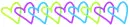 cute colorful hearts