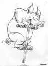 drawed pig