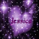 Purple Heart Sparkles - Jessica