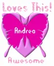 Pink butterfly and heart - Andrea loves it