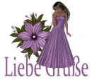 Woman stands on flower