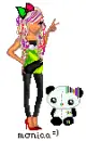 girl with the panda bear