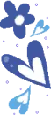 blue hearts and a flower