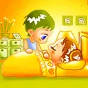 Cute chibi kiss