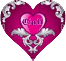 Pink and Silver Heart - Cindi
