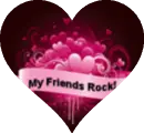 Pink Heart - My Friends Rock