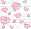 Pink Hearts on Paper