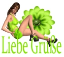 Woman sits in the flower