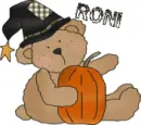 Halloween Bear with pumpkin - Roni
