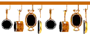 copper pots line