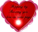 Heart showing love on your page