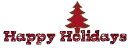 Happy Holidays - Red Tree