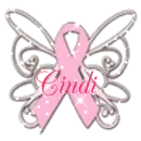 Pink Ribbon Butterfly - Cindi