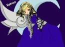 Girl on moon