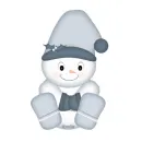 Ice Blue Snowman
