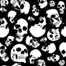black & white skulls