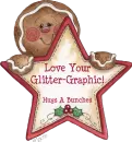 Gingerbread Star - Love Your Glitter-Graphic! Hugs A Bunches