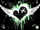 Neon heart splatter