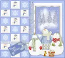 Happy Holidays~Snowmen Winter Scene