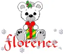 Christmas Teddy bear with gift - Florence