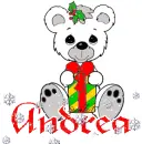 Christmas Teddy bear with gift 