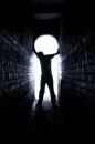 tunnel with person