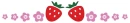 strawberry and pink flowers