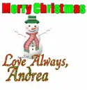 Merry Christmas Snowman - Andrea
