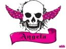 Angela pink skull