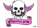 unperfect girl light pink skull
