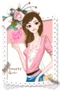 girl in pink