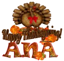 Happy Thanksgiving-First Name Ana