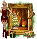 Golden Xmas Frame