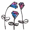 scene diamond flowers