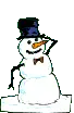top hat snowman