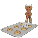gingerbread man maling cookies