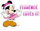 Minnie Mouse - Florecne loves it