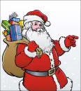 santa with presents