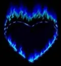 blue flame heart
