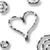 Black and white heart