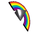 rainbow and triangle