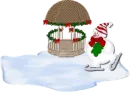 ice skating snowman