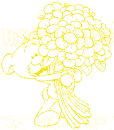 Bear in flowers