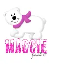 Polar bear with pink text - Maggie