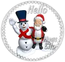 christmas santa snowman hello