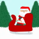 Santa On his Sliegh