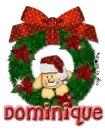 Christmas Wreath Santa Dog
